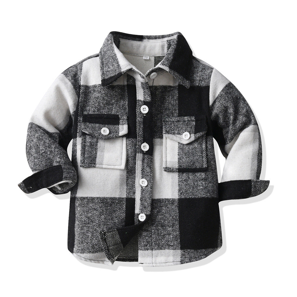 Export children's clothing boys multi-color patchwork plaid shirt long sleeves preppy style autumnew arrivalspring & fallkidstops