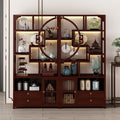 Chinoiserie bogu rack tea set storage rack living room tea display rack duobao pavilion for home tea cabinet purple clay pot display rack