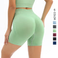 Clearance: cross-border european & american seamless knit high-waisted peach lift butt tight yoga shorts - women's activewear for running & fitness