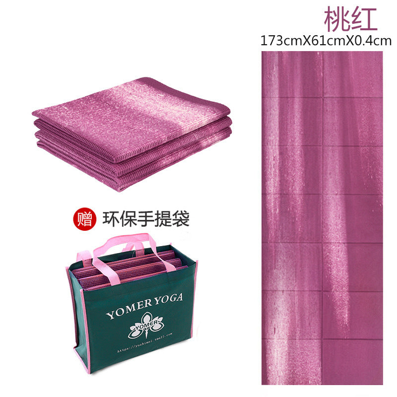 Pvc foldable yoga mat student nap mat fitness mat non-slip 4mm thin sports outdoor picnic mat foldable