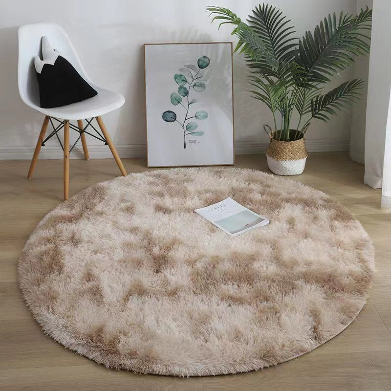 Round silk wool carpet study living room coffee table mat bedroom bedside blanket stuffed hanging basket rocking chair computer chair floor mat