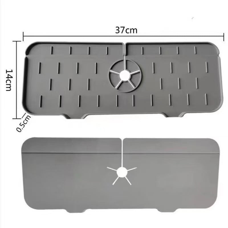 Sink faucet drain pad kitchen countertop sink splash-proof absorbent pad wash basin narrow edge slope water-proof pad