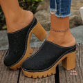 summer new arrival: plus-size women's heeled slippers for cross-border e-commerce. sizes 35-43 available. wholesale options available. dropshipping to  and