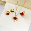 popular stylish copper inlaid with zirconium full diamond heart necklace accessible luxuryniche style women's fashion non-fading clavicle chain jewelry