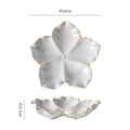 Insstylish five-pointed petal ceramic plate entrance jewelry display tray internet celebrity props storage plate