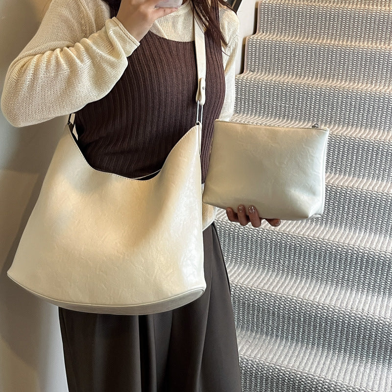 New arrival large-capacity mother-in-law bag sense of designfall and winterbest sellingcasualfashion shoulder bagaccessible luxury texture tote bag
