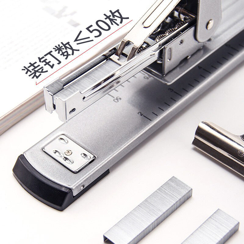Deli Stationery 0334 Long Arm Stapler Medium Seam Stapler A3 Paper Stapler Riding Nail Stapler Stapler