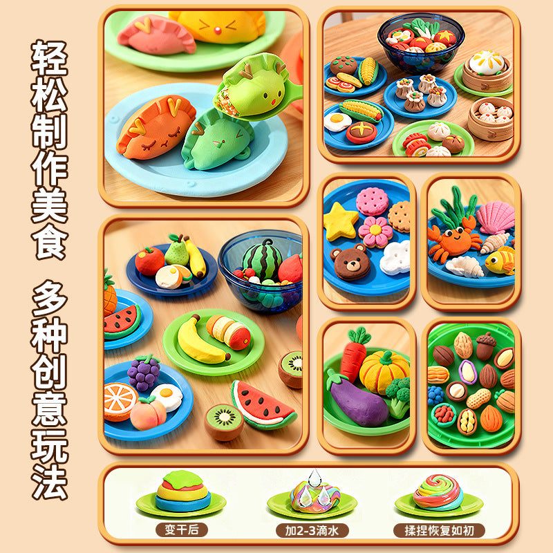 Kids' play dough noodle maker - pretend play dough food grade - super light clay toy for boys and girls - birthday gift