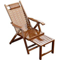 Foldable reclining chair - adult bamboo rocking chair - home comfort nap lounger - lazy person's chair - elderly balcony leisure dual-use chair
