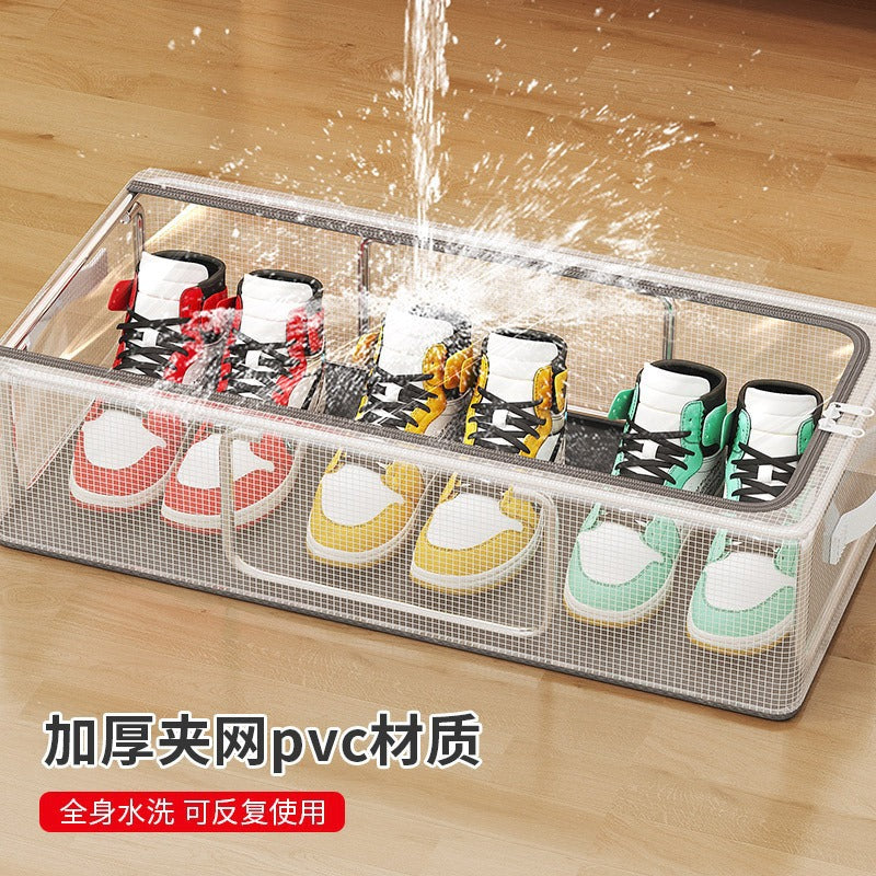 New  shoe box storage box household free installation shoe box dormitory transparent visual PVC shoe box shoe store storage