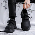 2025 spring new big toe derby men's shoes thick sole hong kong style niche styletrendycasual leather shoes men's workwear shoes trendy