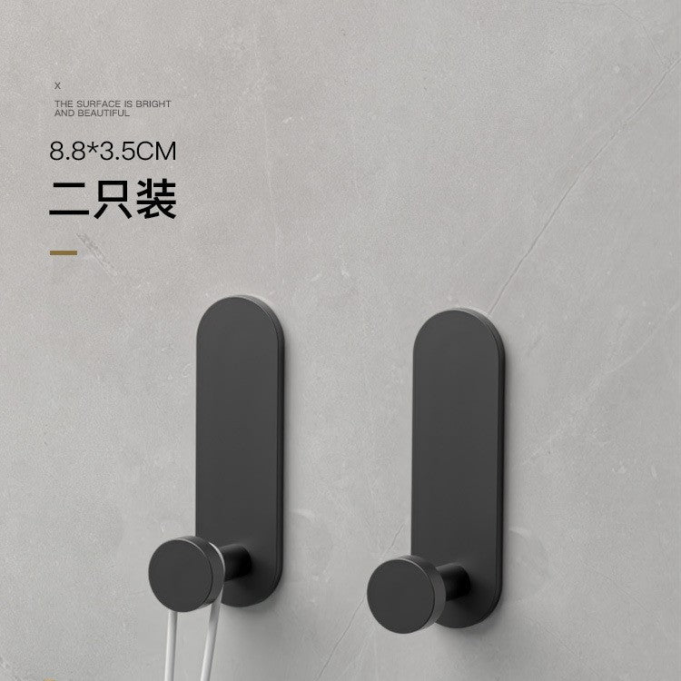 Gun gray punch-free hook, strong adhesive bathroom wall bathroom towel load-bearing adhesive hook, entrance door back hook