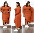 supply of african women's clothing plus sizeknittingdresslongoutwearthickenedtwo-piece set