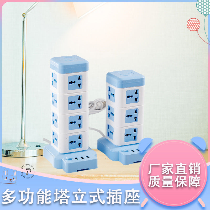 Universal power strip british style power strip tower european standard power strip hong kong style socket vertical macau 2-pin american standard usb power strip