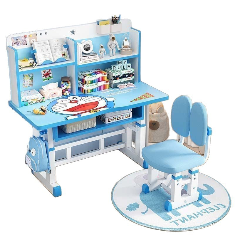 Multi-functional children's study desk for primary and middle school students - adjustable height, bedroom desk and chair set for writing and homework