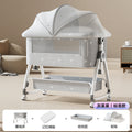 Baby crib convertible bassinet portable 2-in-1 foldable multifunctional baby bed newborn splice large bed