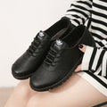 Kfc work shoes flatscasualladieswear shoes flats soft bottom women's thick heel plaid work shoes black women's leather shoes