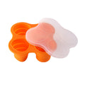 Silicone ice cube mold 4-cavity with folding lid, diy ice cream mold for home use, kids' silicone food supplement container