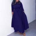 C8621 women's foreign trade dress  new arrival mid-length a-line maxi dress elegant fashion african dress