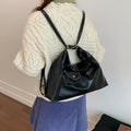 2025 korean style double shoulder crossbody multifunctional backpack women's new casual bag minimalist large capacity shoulder tote bag
