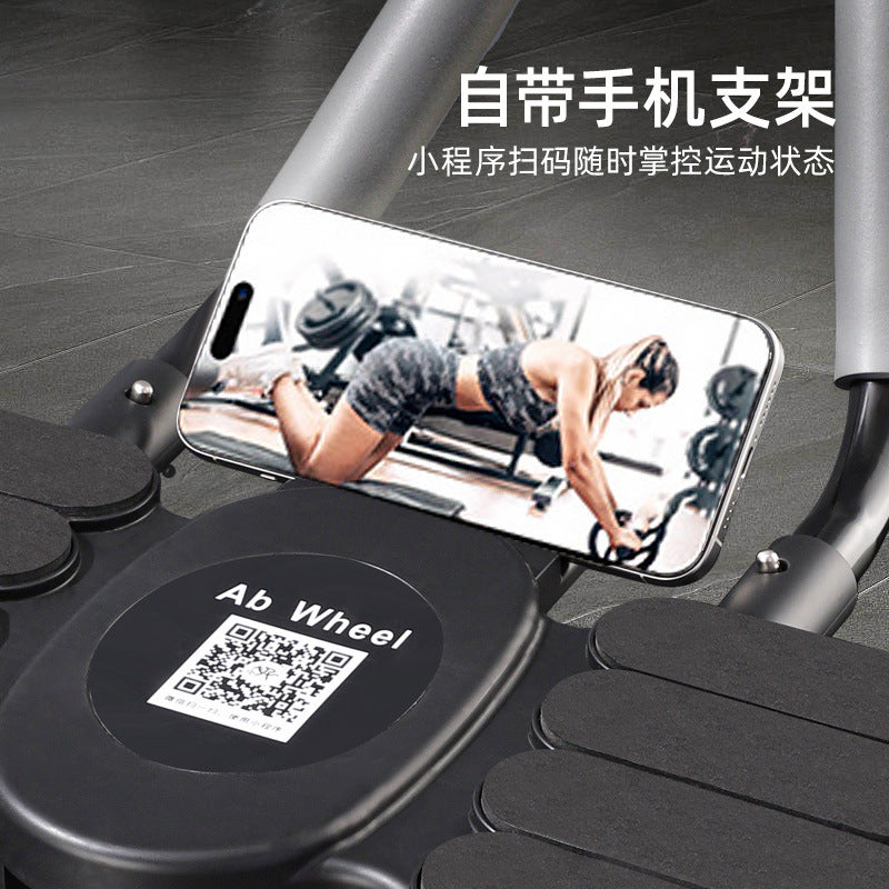 2025 new six-point ab roller with 4 wheels - automatic rebound abdominal trainer - six-wheel ab roller for tummy and abs