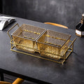 [2-compartment fruit plate with amber water ripples + iron frame] thickened plastic