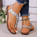 sourcing:  new women's flat sandals - plus size, braided, fashionable roman style, sizes 36-43, beach sandals