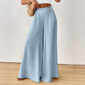 independent station new arrival cross-border fashionelegance mid-waist wide-leg pants pants