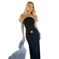 European and american style women's clothing  spring/summer new fashion solid color sleeveless halter neck slim fit waist sexy backless dress