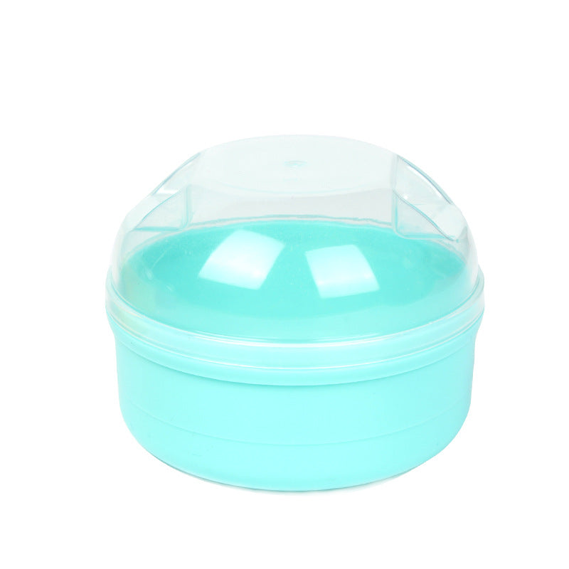 Baby puff box storage portable single package loose powder transparent dustproof baby powder pp box maternal and infant products