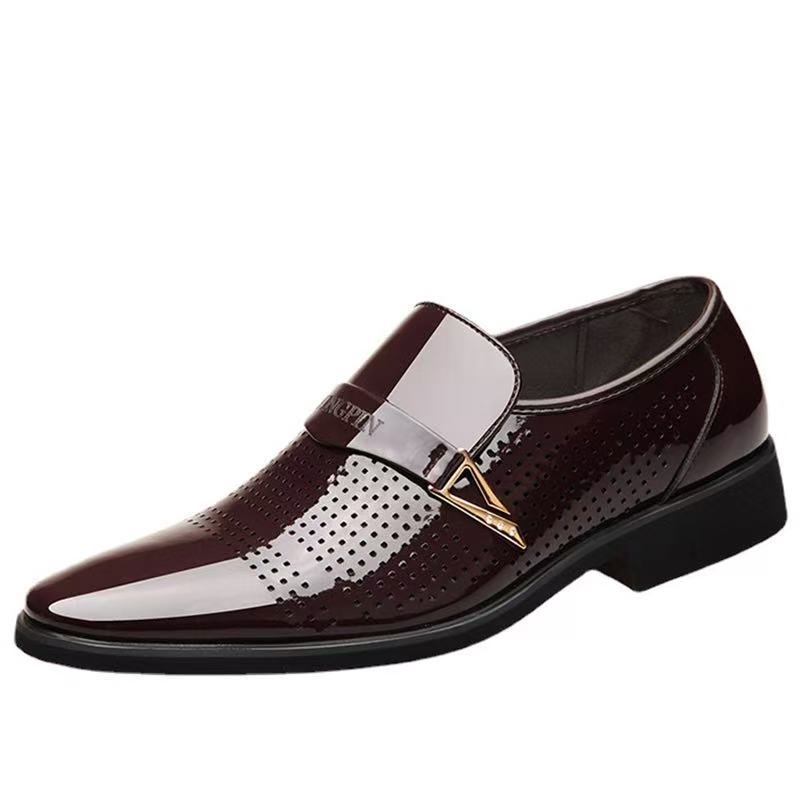 New arrival business formal leather shoes men's casual wedding groom british heightening summer breathable youth pointed toe men's shoes