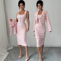 European and american autumn new arrivalfrenchretro tweed style lapel long sleevesoutwearelegant vest skirt two pieces