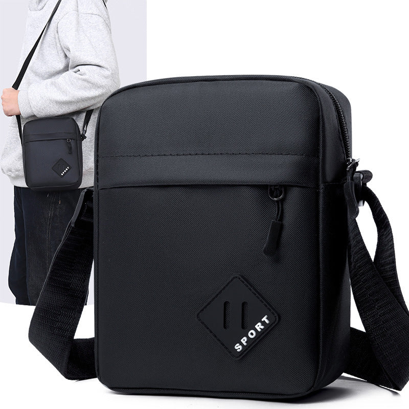 New lightweight Oxford cloth messenger bag men's fashion simple shoulder bag business commuter horizontal and vertical casual men's bag