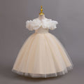 Ready-to-ship new off-the-shoulder sequin evening gown wedding dress princess dress piano performance dress for girls/kids