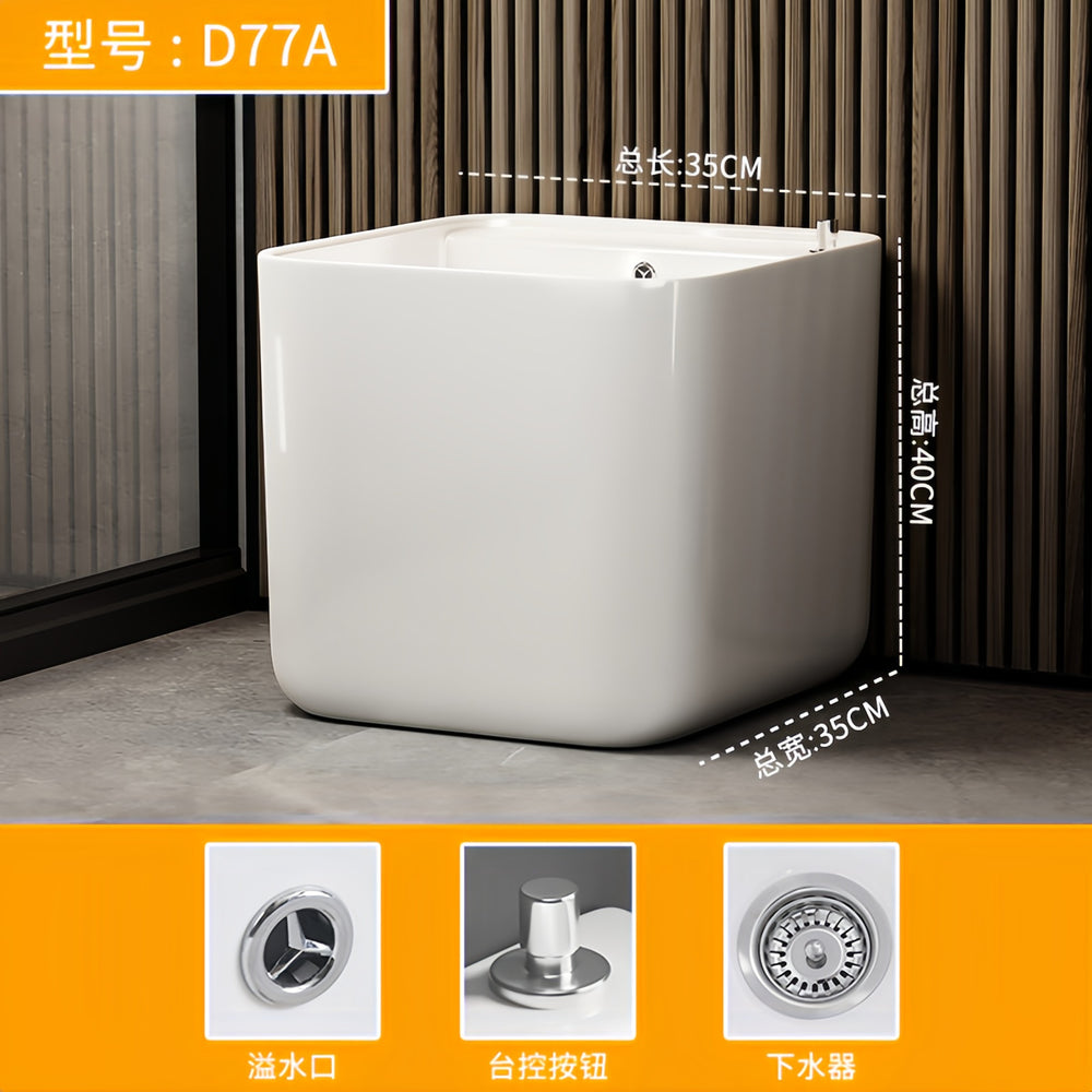 Balcony mop pool ceramic all-in-one mop pool floor washing mop basin pool slot bathroom floor-standing for home mop basin