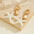 Women's earrings wholesale: european and american cross-border, ocean-themed, vacation style, niche, light luxury, high-end stud earrings, unique starfish earrings