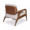 Casual chair recliner white ash solid wood feet living room balcony bedroom for home rest nap lazy small sofa chair