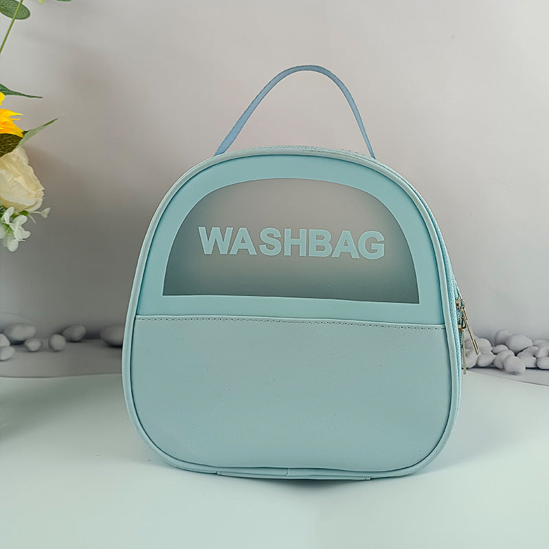 PU waterproof portable toiletries cosmetic bag ins high value large capacity portable cosmetics storage travel toiletries bag