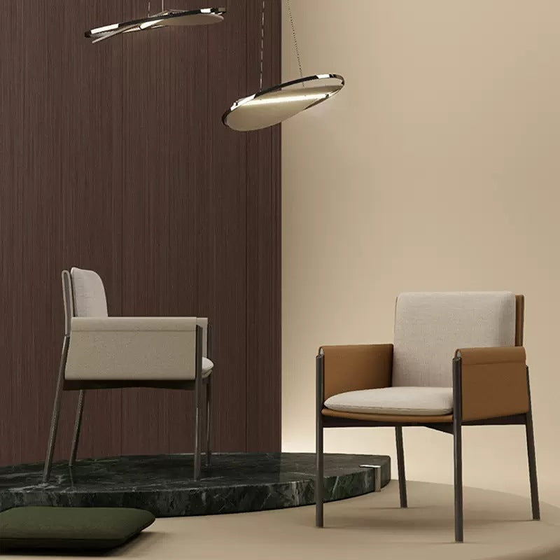 Accessible luxury italian normcore dining chair casual living room single casual chair designer hotel model room back chair