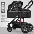 Baby stroller high landscape lightweight foldable reversible shock absorption all year roundneutral baby portable stroller