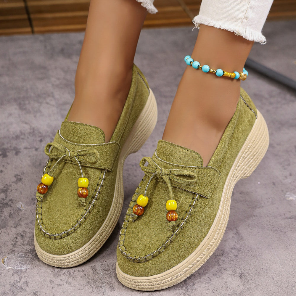 Fashionexport suede platform bottomcasuallow ankleflats women's  new lightweight pure color cloth beanie shoes