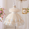 Girls' tulle princess dress - stylish bow detail, new cross-border design for baby girls, perfect for first birthday parties and kindergarten events