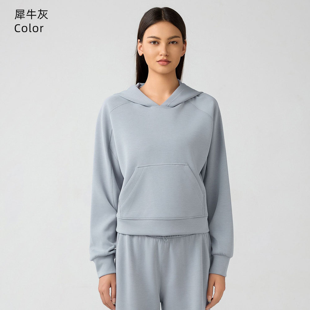 Fall and winternew arrivalwomencasualeasiest for matchhooded sweatshirtlooseslimming lookfitness sports yoga clothestopsdaw165
