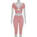 Women's foreign trade  fashion european and american style hot selling sexy sleeveless dot print three-piece set  summer new arrival