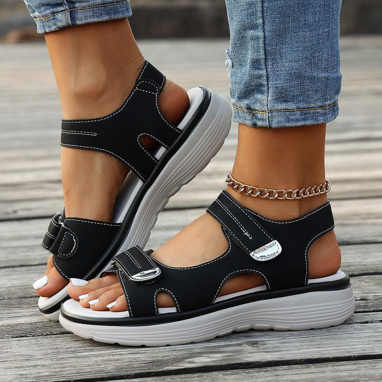 summer new arrival: plus size chunky sole sandals for women, sizes 36-43. wholesale available. dropshipping to  and