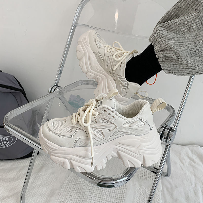 Thick sole heightened dad shoes women's 2026 autumn new arrivalk-stylefashioninspopular popular student casual sports shoes