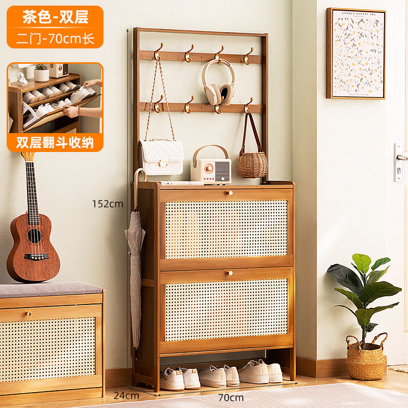 Simple shoe rack household door multi-layer with door dust-proof entry shoe rack shoe cabinet high vertical integrated storage rack