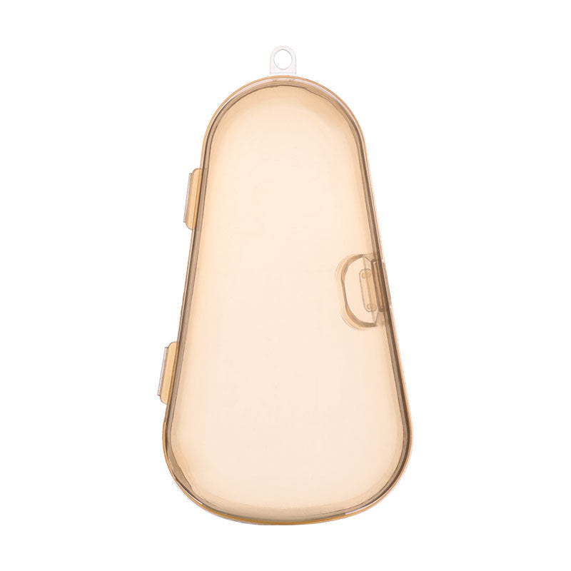 Baby teething glue storage box, water drop box, transparent plastic box, triangular fruit and vegetable music box.