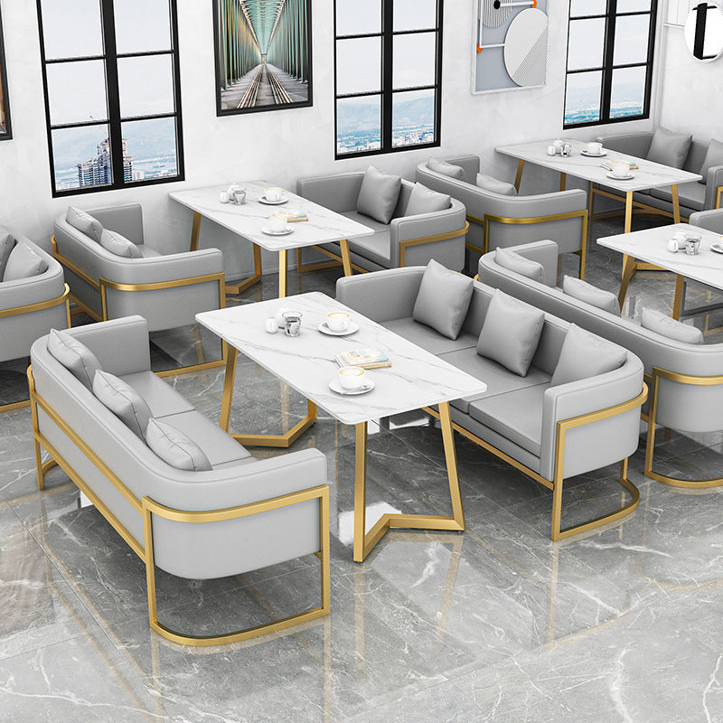 Nordic style coffee shop & bubble tea shop furniture set: tables, chairs, casual bar, lounge music, dining bar, commercial western restaurant booths & sofa combination