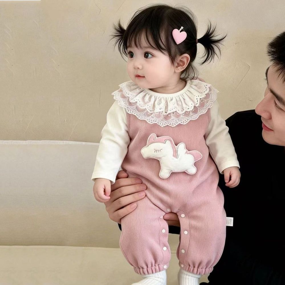 Spring & fall style clothes, fashionable baby onesie, baby girl super cute baby clothes, overalls suittwo-piece set